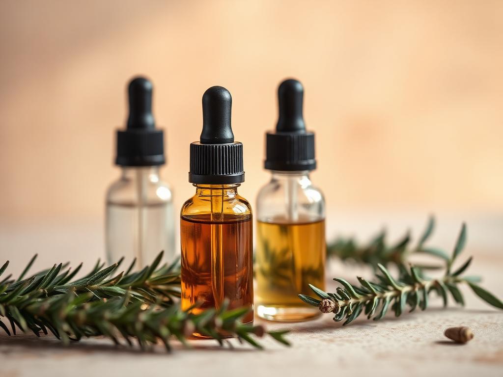 Boccette in vetro con tinture naturali ed erbe officinali